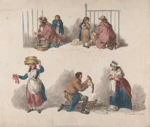 Set di Cinque: Cinque Studi di Venditori Ambulanti