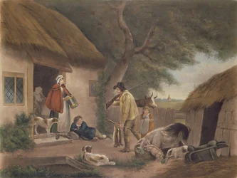 Il Guardiacaccia, inciso da William Ward (1766-1826), pub. da H. Morland, 1806