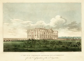 Una Vista della Casa del Presidente nella Città di Washington dopo l