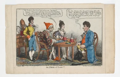 Un Erede di diritto!!, stampa realizzata da Charles Williams, 1808