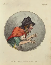 Caricatura di una Vecchia, incisa da Isaac Cruikshank