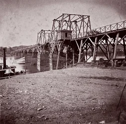 Ponte sul fiume Tennessee a Chattanooga, ca. 1864