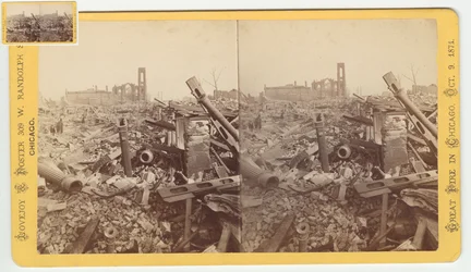 Stereografia delle rovine del Mammoth Store di Field & Leiter dopo l
