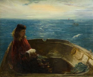 Ragazza in una barca