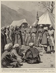 La spedizione contro i Bunerwals, i nativi che consegnano le armi e pagano le loro multe