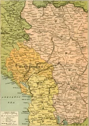 Mappa per illustrare la ritirata serba, 1919