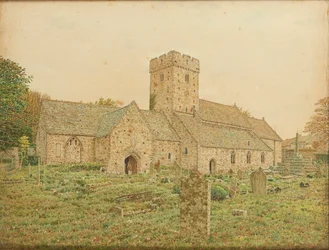 La doppia chiesa di Saint Illtyd a Llantwit Major, Glamorganshire