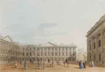 Peckwater Quad guardando a est, Christ Church, Oxford, 1850