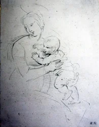 Una madre e il suo bambino - studio per gli Antichi
