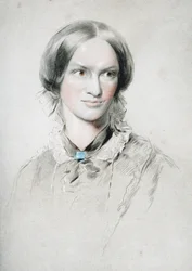 Ritratto della scrittrice Charlotte Brontë 1816-1855, c. 1850