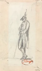 Una figura maschile in piedi