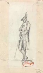 Una figura maschile in piedi
