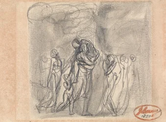 Gruppo di figure in fuga