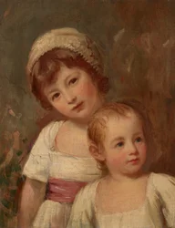 Ritratto di due bambini, a mezzo busto