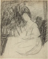 Studio di ritratto di una donna seduta