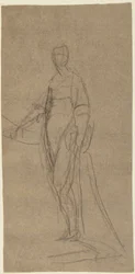 Studio di ritratto di una donna in piedi