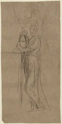 Studio di ritratto di una donna in piedi