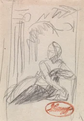 Figura femminile reclinata
