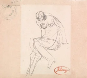 Nudo femminile seduto, probabilmente per "Susannah e gli anziani".