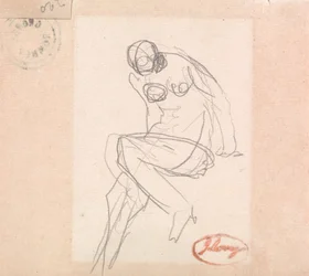 Nudo femminile seduto, probabilmente per "Susanna e gli anziani"