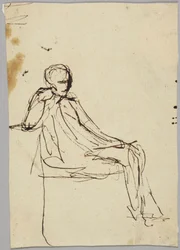 Figura maschile seduta, studio per un ritratto