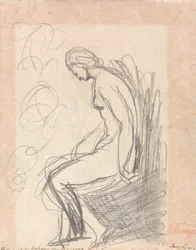 Donna nuda seduta