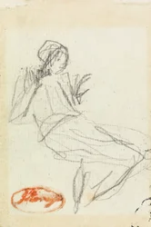 Contadina seduta