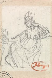 Donna e bambino seduti