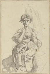 Figura femminile seduta