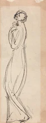Figura femminile in piedi