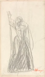 Figura in piedi, probabilmente per Lady Macbeth
