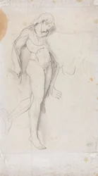Nudo maschile in piedi