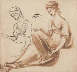 Studi di donna seduta