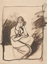 Studio per il ritratto di una signora, forse Elisabetta, contessa di Derby