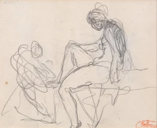 Due figure: Probabilmente per il bagno di Diana