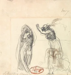 Due schizzi di figura femminile