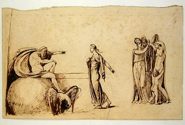 Zeus con altre figure mitologiche