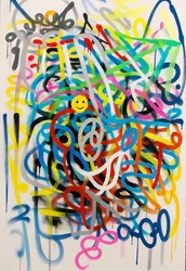 Mente piegata, 2025 (acrilico su tela)