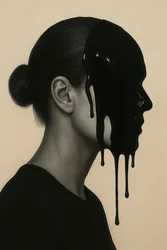 Obsidian Muse, 2025 (acrilico su tela)