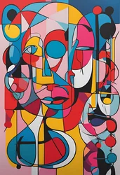 Riflessi vividi, 2024 (acrilico su tela)