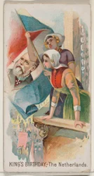 Compleanno del re, Paesi Bassi, dalla serie Holidays N80 per sigarette Duke, 1890