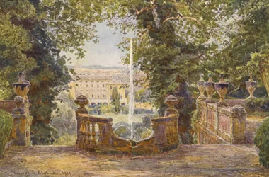 Giardini italiani: Terrazza superiore, Villa Corsini