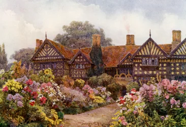 Speke Hall, Lancashire (litografia a colori)