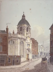 Chiesa di St Benet Fink, Threadneedle Street, City of London, 1810