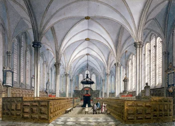 Vista interna della Temple Church, Londra