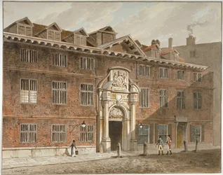 Facciata ovest di Blackwell Hall, King Street, City of London, 1811
