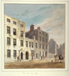 Il vecchio ufficio pagamenti della Marina, Old Broad Street, Città di Londra, 1811