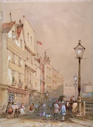 Veduta del mercato di Smithfield, Città di Londra