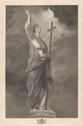 Finestra ovest della cappella, New College Oxford: Le virtù - Fede