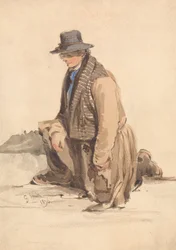 Uomo in ginocchio